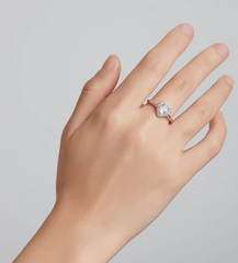 Silver Heart Engagement & Wedding Ring for Women