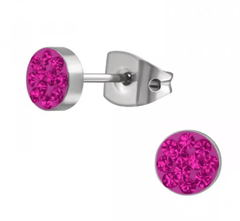 Titanium Round Stud Earrings