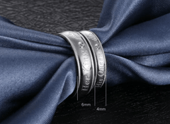 Steel Promise Him and He Wedding Engagement Ring for Couple
