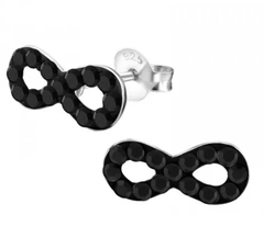 Silver Infinity Stud Earrings