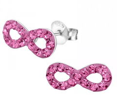 Silver Infinity Stud Earrings