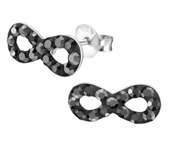 Silver Infinity Stud Earrings