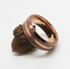 Rose Gold Coffee Engagement Ring for Men