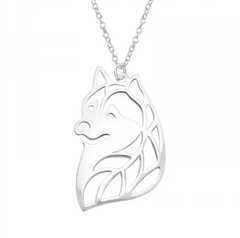 Silver Laser Cut Fox Necklace