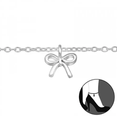 Silver Bow Anklet