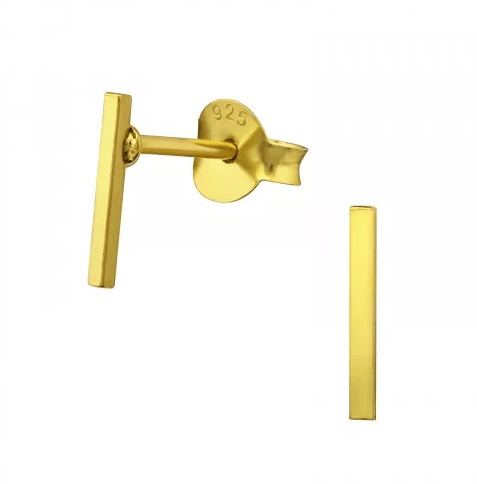 Silver Bar Stud Earrings