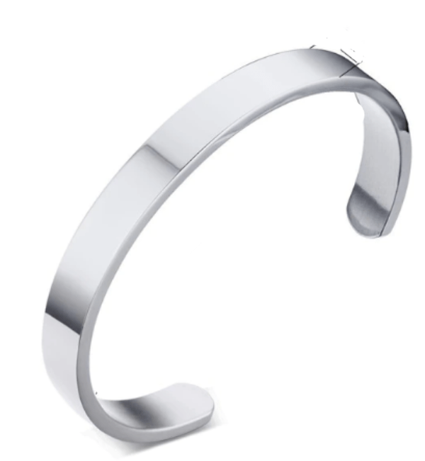 Silver Personalised Custom Engraved Cuff Bracelets