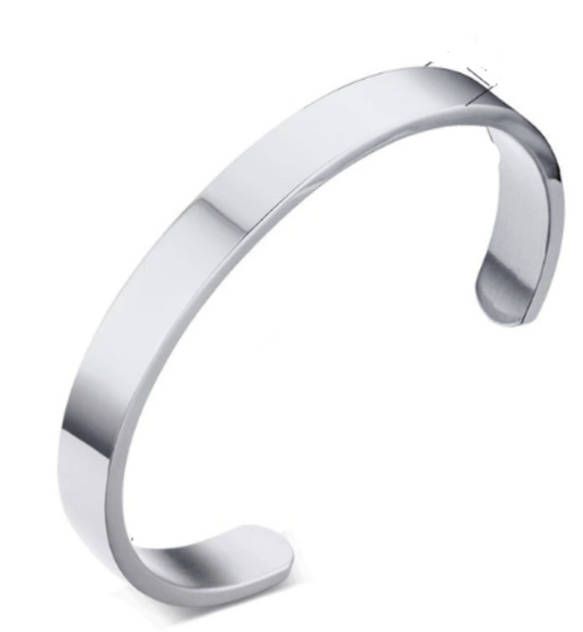 Silver Personalised Custom Engraved Cuff Bracelets