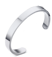 Silver Personalised Custom Engraved Cuff Bracelets