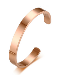 Rose Gold Personalised Custom Engraved Cuff Bracelets