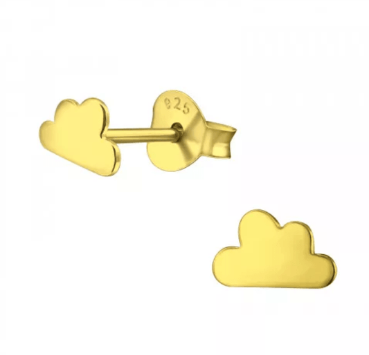 Silver Cloud Stud Earrings