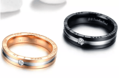 Stainless Steel Wedding Engagement Ring for Couple