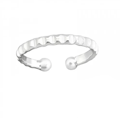 Silver Textured Ear Cuff