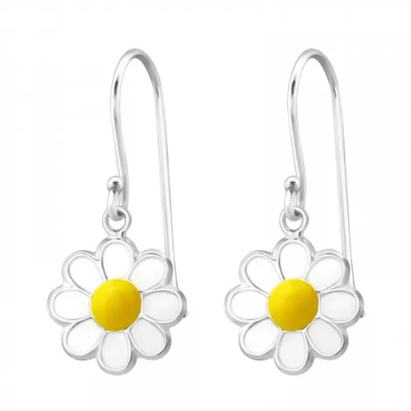Kids Silver Flower Earrings
