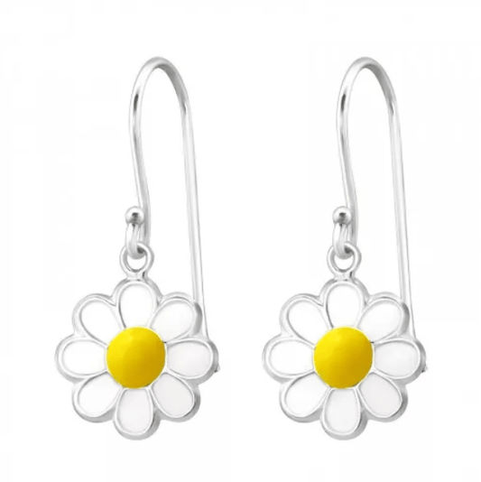 Kids Silver Flower Earrings