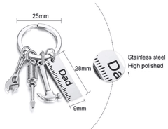 Silver Father's Day keychain