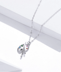 Silver Art Brush Creative Necklace