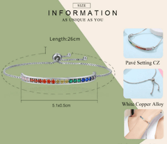 Silver Rainbow Bracelet