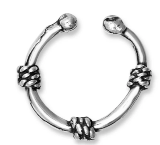 Silver Bali Ear Cuff