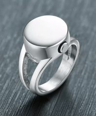 Stainless Steel Memorial Urn Ring