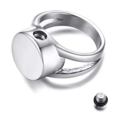 Stainless Steel Memorial Urn Ring