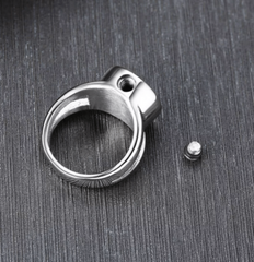 Stainless Steel Memorial Urn Ring