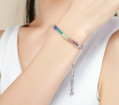 Silver Rainbow Bracelet