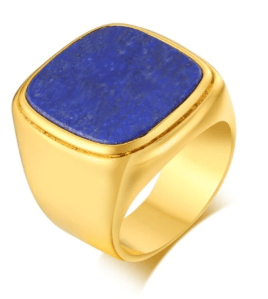Women Blue Signet Ring
