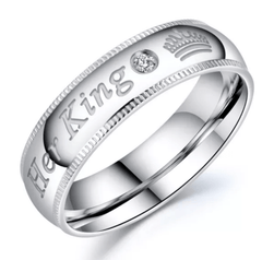 Steel Promise Him and He Wedding Engagement Ring for Couple