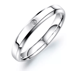 Steel Wedding Engagement Ring for Couple