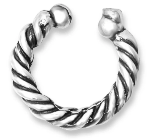 Sterling Silver light weight Bali Ear Cuff