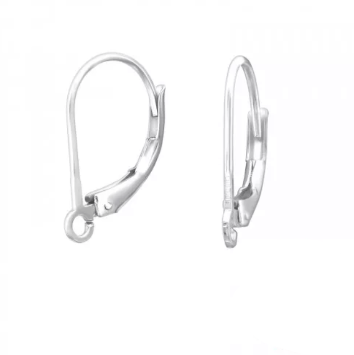 Leverback Ear Wires -5 Pairs Silver Clasp Finding