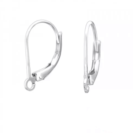 Leverback Ear Wires -5 Pairs  Silver Clasp Finding