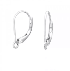 Leverback Ear Wires -5 Pairs Silver Clasp Finding