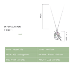 Silver Art Brush Creative Necklace