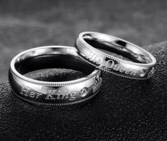 Steel Promise Him and He Wedding Engagement Ring for Couple