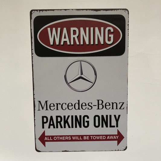 Mercedes Benz Parking Metal poster