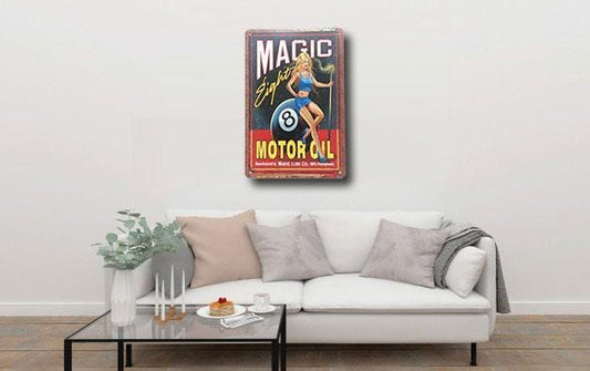 Magic Motor Oil Metal Poster