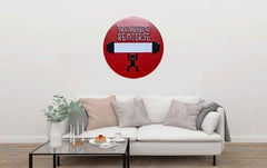 Prohibido Rendirse Round Embossed Metal Tin Sign Poster