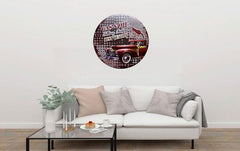 Gas & Oil Filling Round Embossed Metal Tin Sign Poster