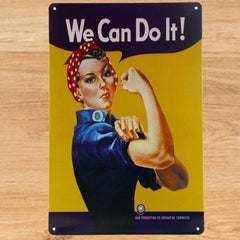 We Can Do It Metal Tin Poster