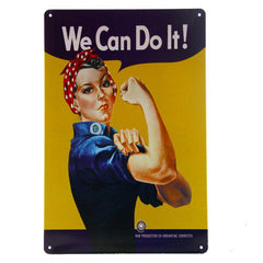 We Can Do It Metal Tin Poster