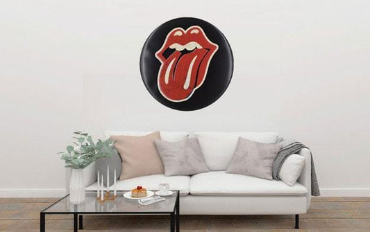 Rolling stones t Round Embossed Metal Tin Sign Poster