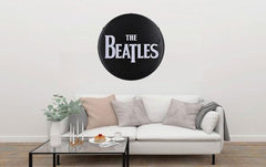 The Beatles Round Embossed Metal Tin Sign Poster