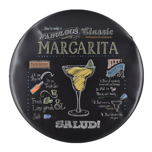 Margarita Round Embossed Metal Tin Sign Poster