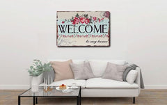 Welcome to My Home Wall Metal Tin Poster