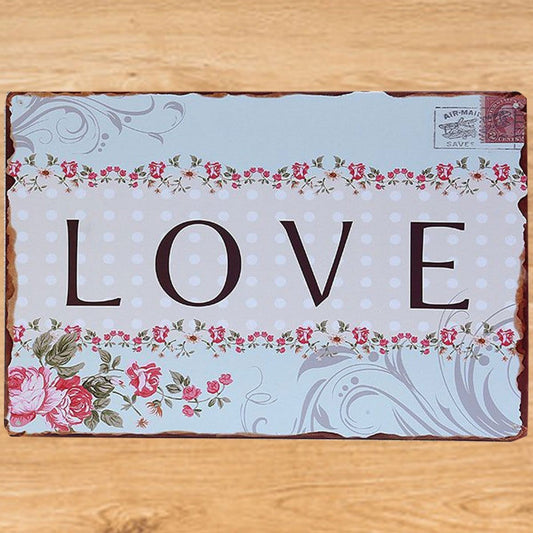Love Metal Tin Wall Poster