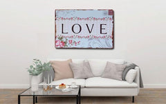 Love Metal Tin Wall Poster