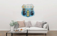 Gas 66 Large Metal Tin Sign Poster