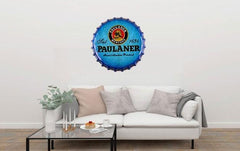 Paulaner Munchen Beer Cap Metal Tin Sign Poster